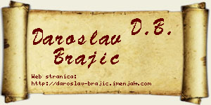 Daroslav Brajić vizit kartica